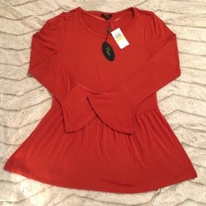 NWT Cupio Flowy Pumpkin Pie Blouse